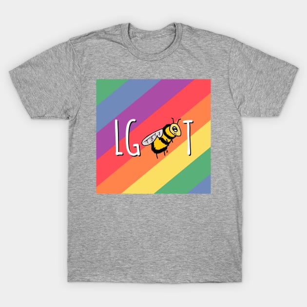 LGBT Rainbow Bee T-Shirt by SKPink